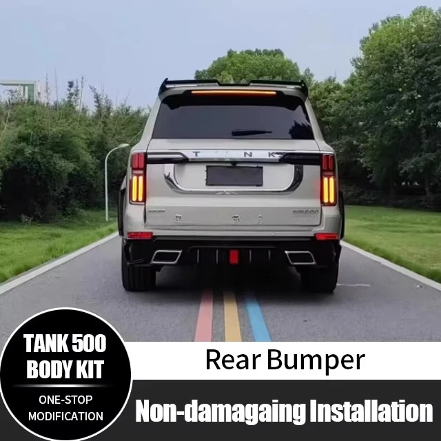 Car Modification Accessories High Quality ABS Hurricane Knight Rear Bumper for GWM Tank 500