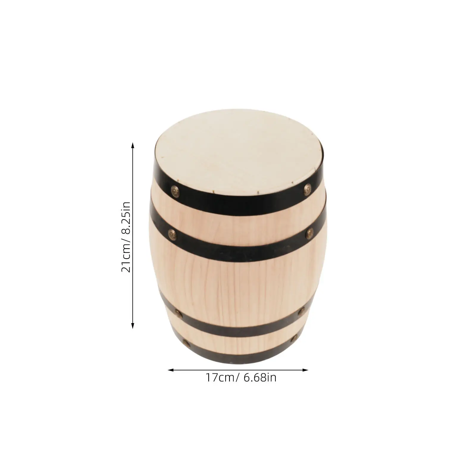 Vintage Whiskey Barrel Outdoor Stool Wooden Oak Barrel Rustic Patio End Table Balcony Lawn Garden Furniture Wine Container Decor