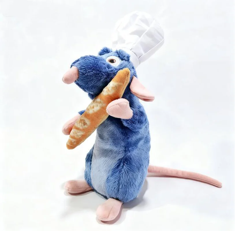 

33cm Disney Ratatouille Remy Rat With French Bread Plush Toys Cute Remy Mouse Stuffed Toys Plush Dolls Gifts For Kids