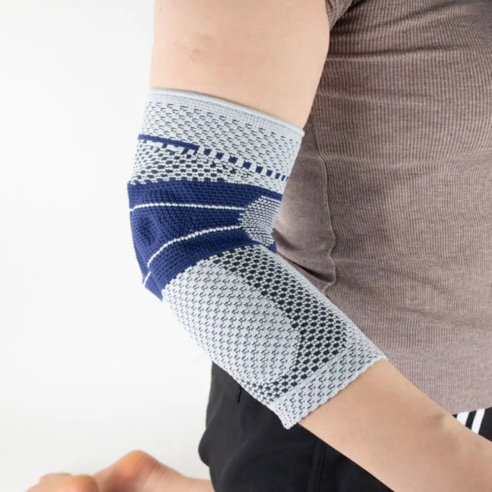 

Спортивные налокотники с защитой от ударов, дышащие, регулируемые, с силиконовыми вставками, компрессионные рукава-накладки для защиты локтей