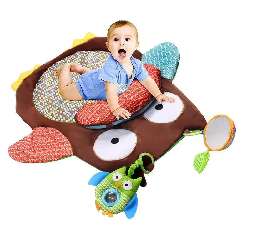 [Funny] 76cm*76cm Baby Soft plush Play Mat Crawling Activity game Mat Playing Cushion Mat Pillow Pad Padded Bolster Teether Gift