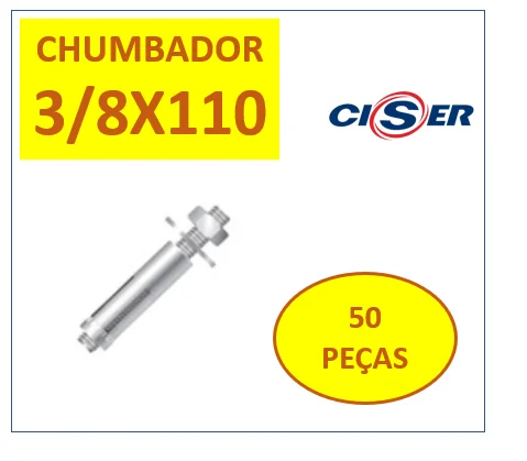 Bumper C/Prisoner Cba 3/8X110 AC Zinc 50 Pieces