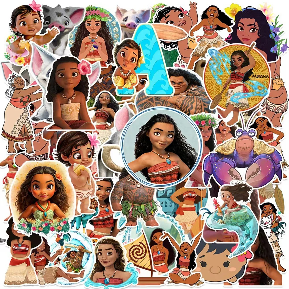 

1 Pack Anime Sticker Moana Action Figures Ocean Princess Character Model Decorative Supplies Kid Gift Toy