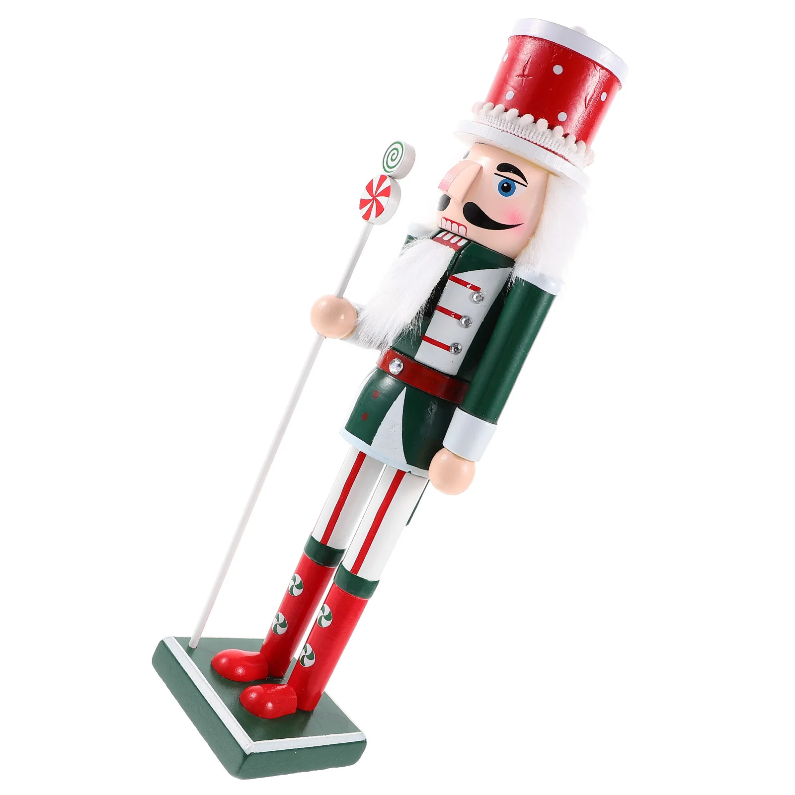 

Wood Christmas Nutcracker Decoration Exquisite Wood Nutcracker Statue Xmas Desktop Ornament Holiday Party Decor