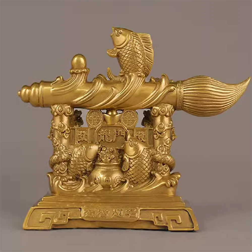 Brass Fish Leaping Dragon Gate Gold List Title Wenchang Pen Jumping Qiaoqian Opening Step by Step Ascending Decoration