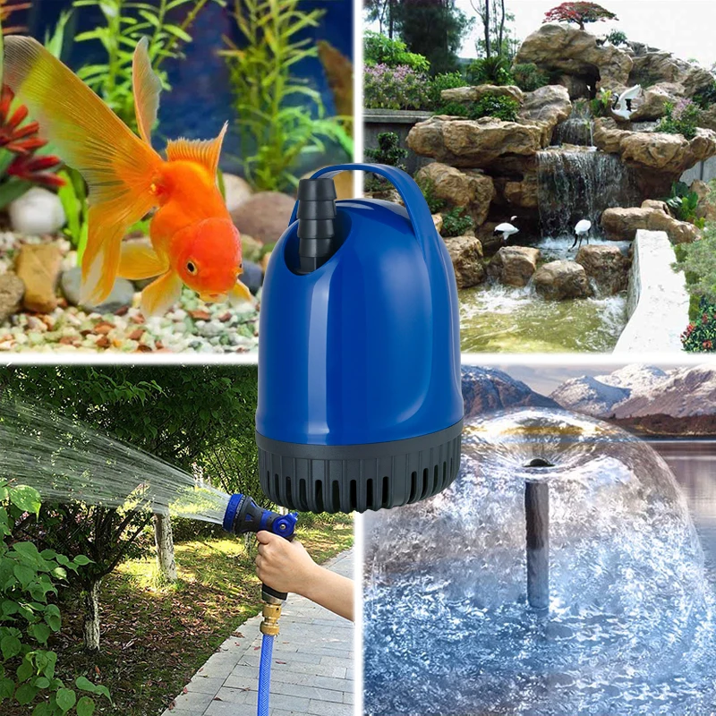 18/25/45/60/85/105W 1300-5000L/H Submersible Water Pump 220V Aquarium Fish Pond Tank Spout Marin Temperature Control Clean