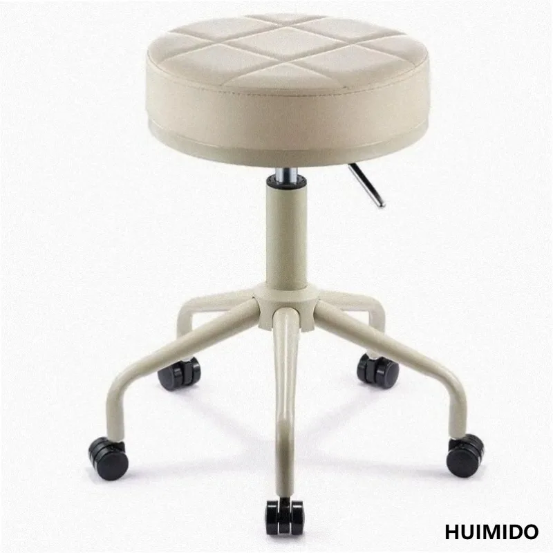 Hairdresser Lifting Rotating Work Seat with Casters, Beauty Salon Makeup & Counter Bar Chair