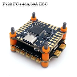 F722 Stacks F7 V2 Flight Controller 3-6S Lipo OSD Dual BEC 5V 3A / 9V 2.5A Betaflight W/ 45A/ 60A ESC 30x30mm for RC FPV Drone