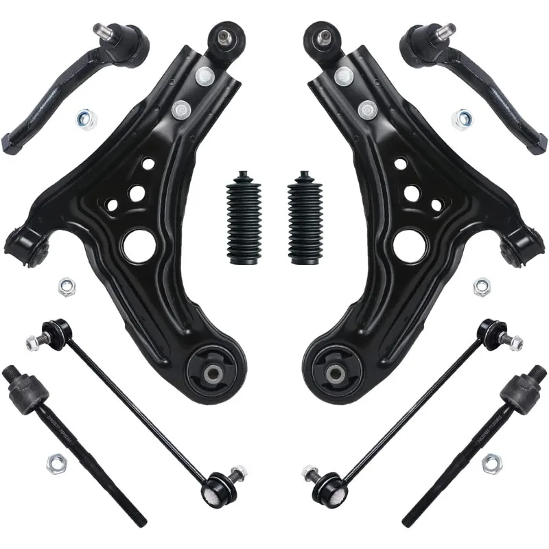 Detroit Axle - Kit sospensione anteriore da 12 pezzi per Aveo Aveo5 Pontiac G3 Wave 2 Ready Struts 2 Bracci di controllo inferiori