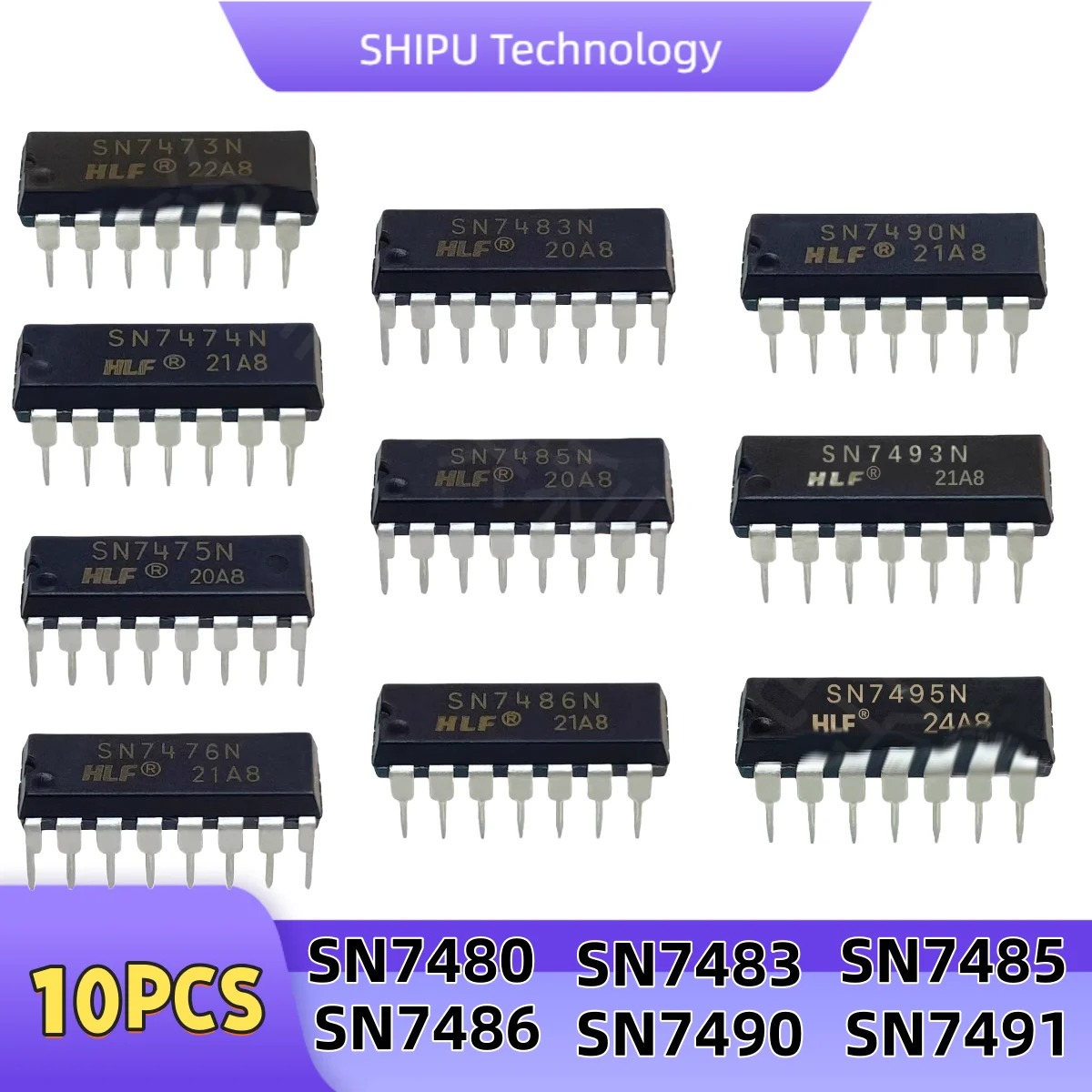 

10PCS SN7480 SN7483 SN7485 SN7486 SN7490 SN7491 SN7492 SN7493 SN7494 SN7495 chip IC package DIP-14 in-line NEW