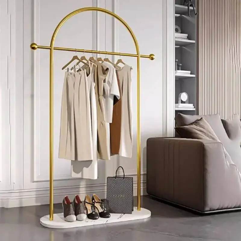洋服ハンガー-アルミ合金製コートハンガー-ワードローブ洋服ラックスタンド-ドレッシングルーム衣類ハンガー棚ラックスタンドハンガー