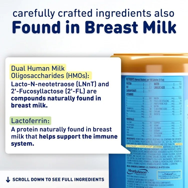 Optimum Baby Formula, con lattoferrina di supporto immunitario, la nostra Formula più vicina al latte materno, DHA per la costruzione del cervello, doppi prebiotici