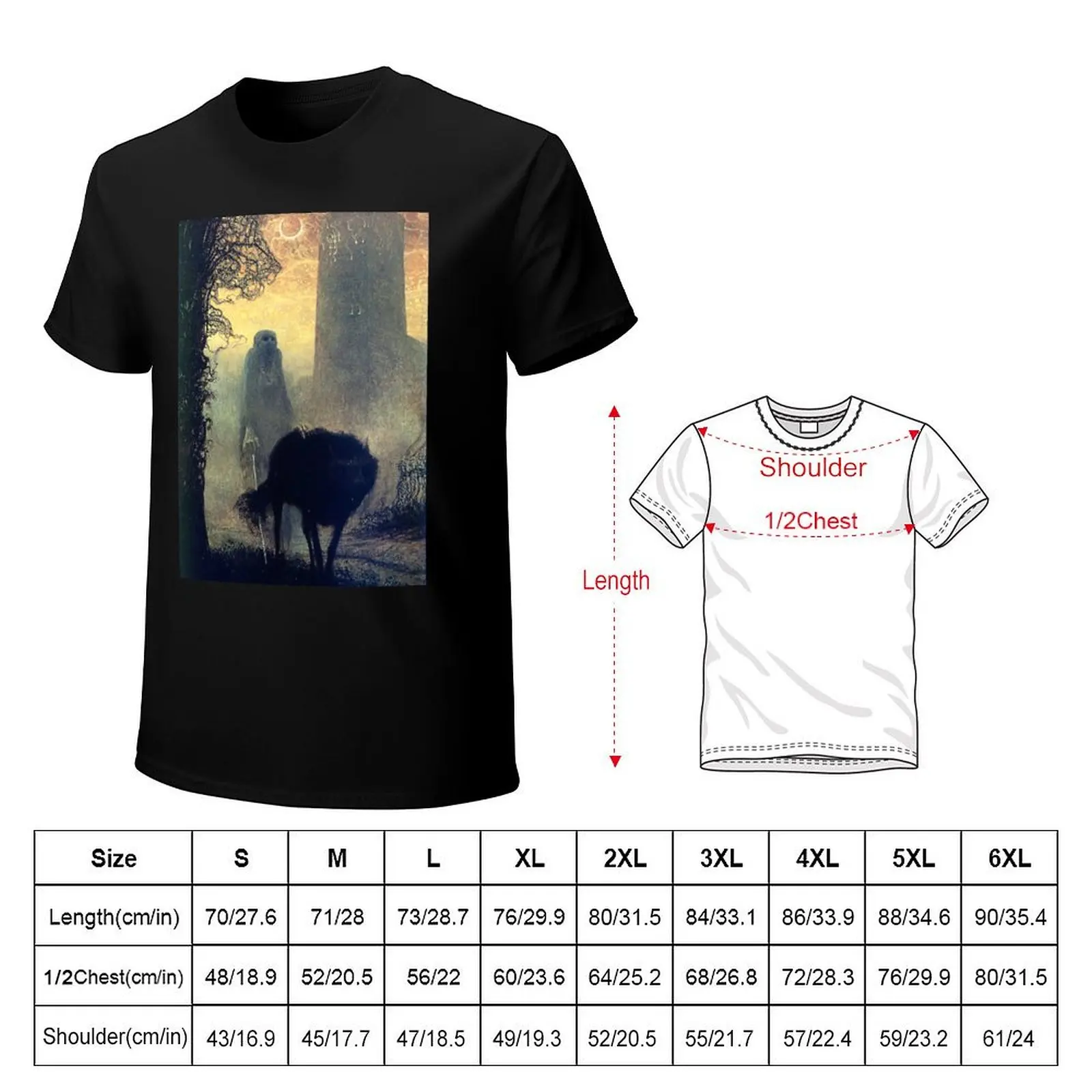 Untitled (Shepherd), by Zdzis?aw Beksiński T-Shirt Lightweight Basic Short Sleeve Shirt