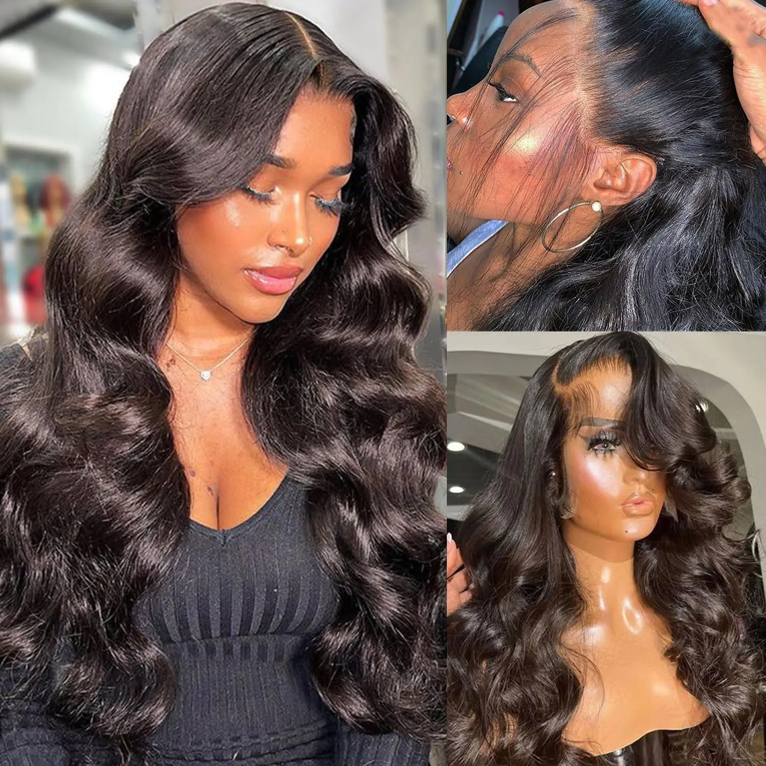 موجة عميقة 13x6 الدانتيل الجبهة خصلات الشعر المستعار الإنسان البرازيلي 40 42 بوصة مجعد موجة المياه HD 13x4 الدانتيل أمامي 5x5 غلويليس إغلاق شعر مستعار