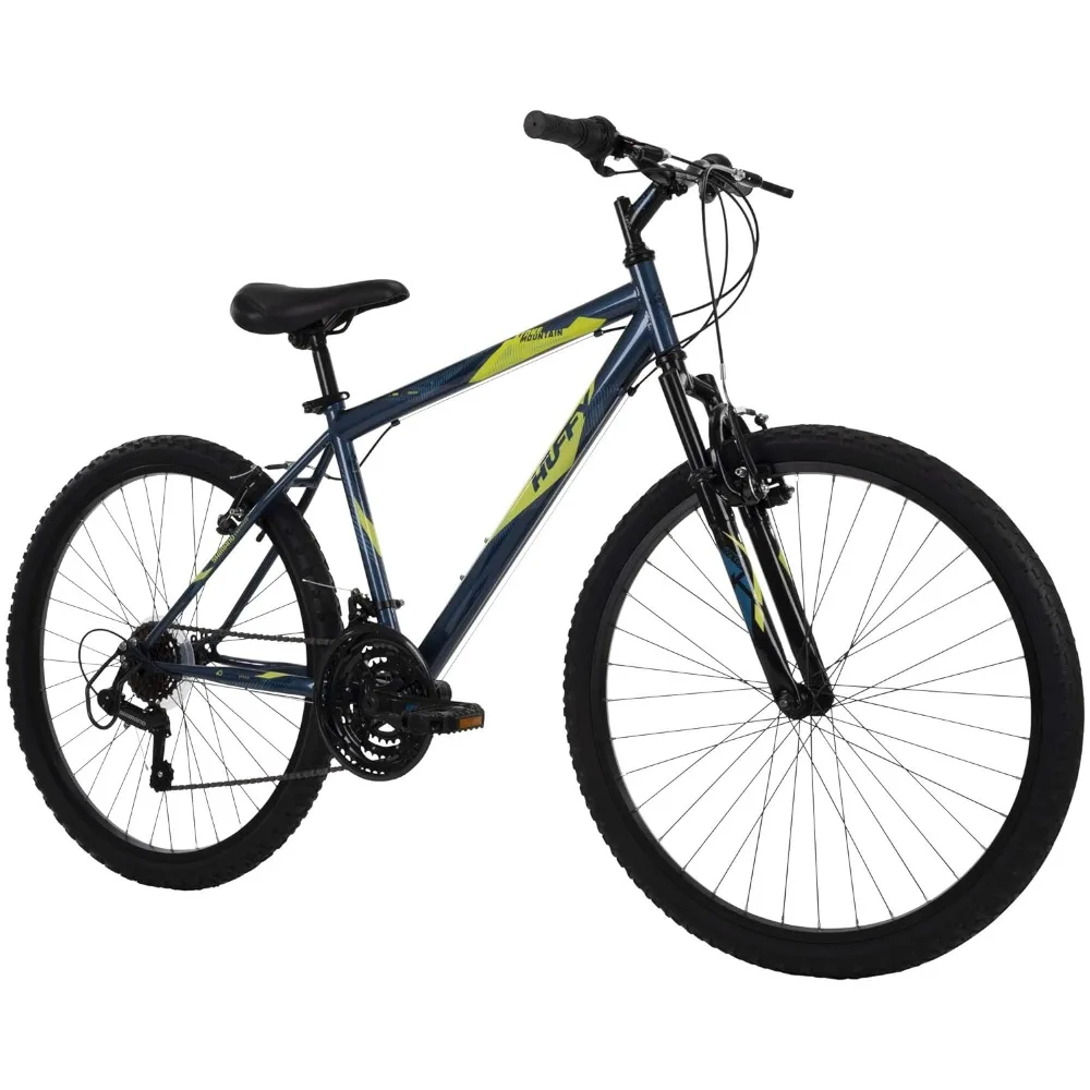 

Huffy Hardtail Mountain Bike, Stone Mountain 26 inch, 21-Speed, Lightweight, Dark Blue