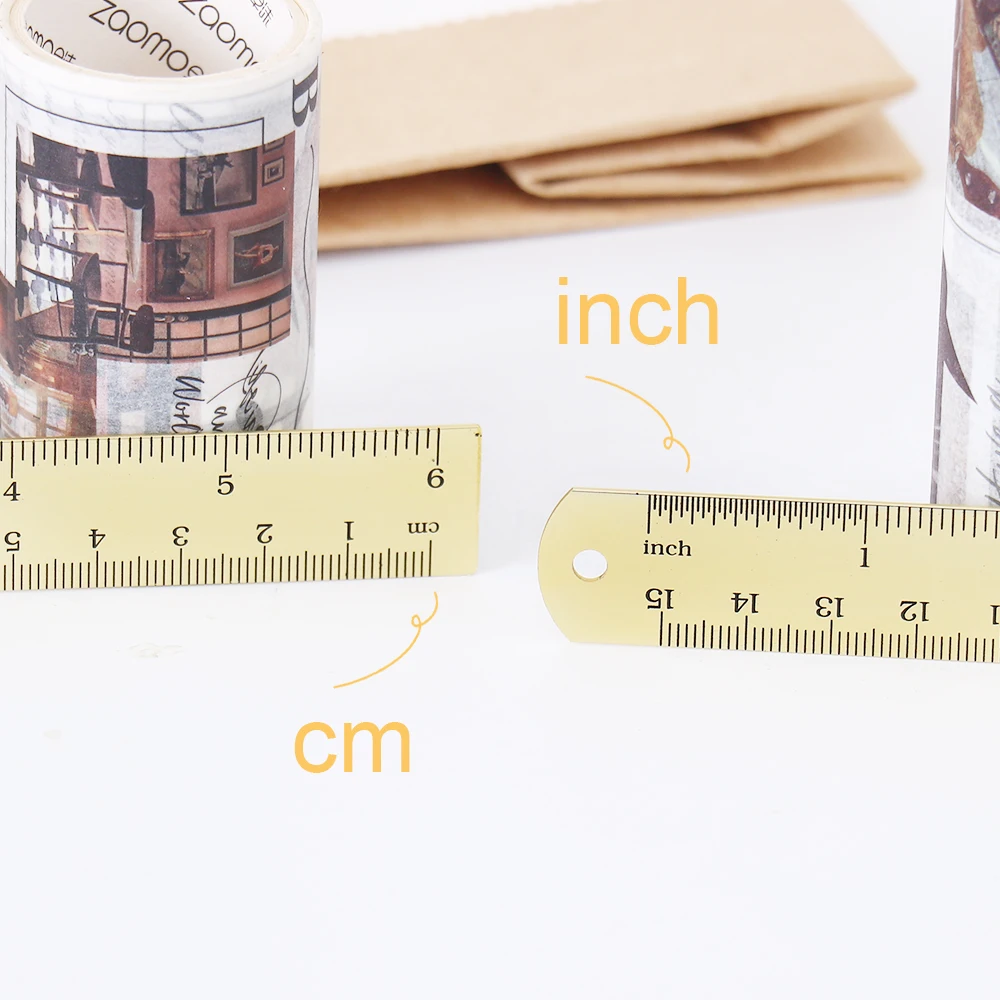 15cm metal Straight Ruler for School Office Stationery Metal Painting Drawing Tools Chancery Measuring Ruler Bookmark