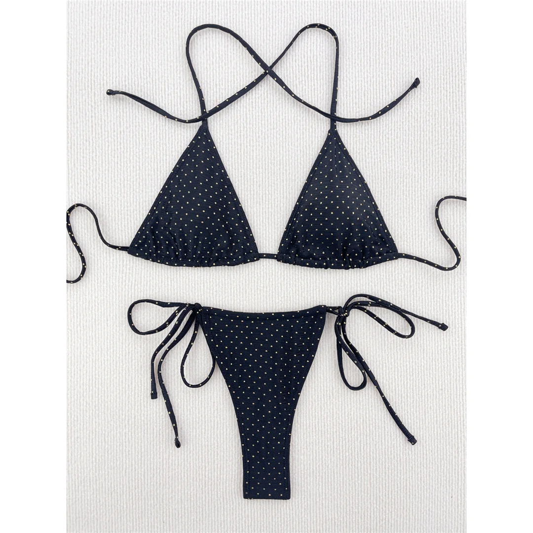 Bling-Strass-Bikini mit Wickel-Neckholder, Damen-Badeanzug, zweiteiliges Bikini-Set, Badebekleidung, Badeanzug, Schwimmkleidung V4639 – Detail 18