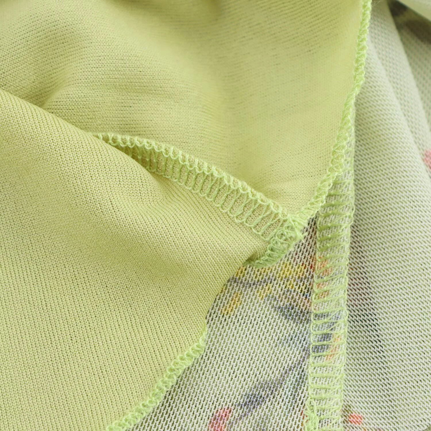 Abito con bretelle in rete a vita stretta floreale con orlo irregolare sul mare in stile francese verde dolce