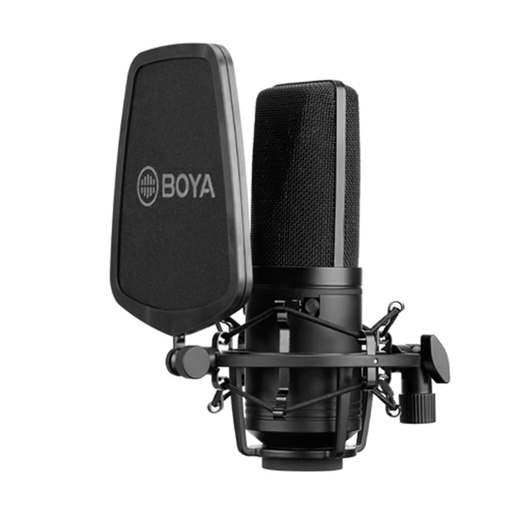 BOYA BY-M1000 Professional Studio Condenser Microphone Sound Recording 3 Patterns for Singer Vocals Voice Youtube Vlog