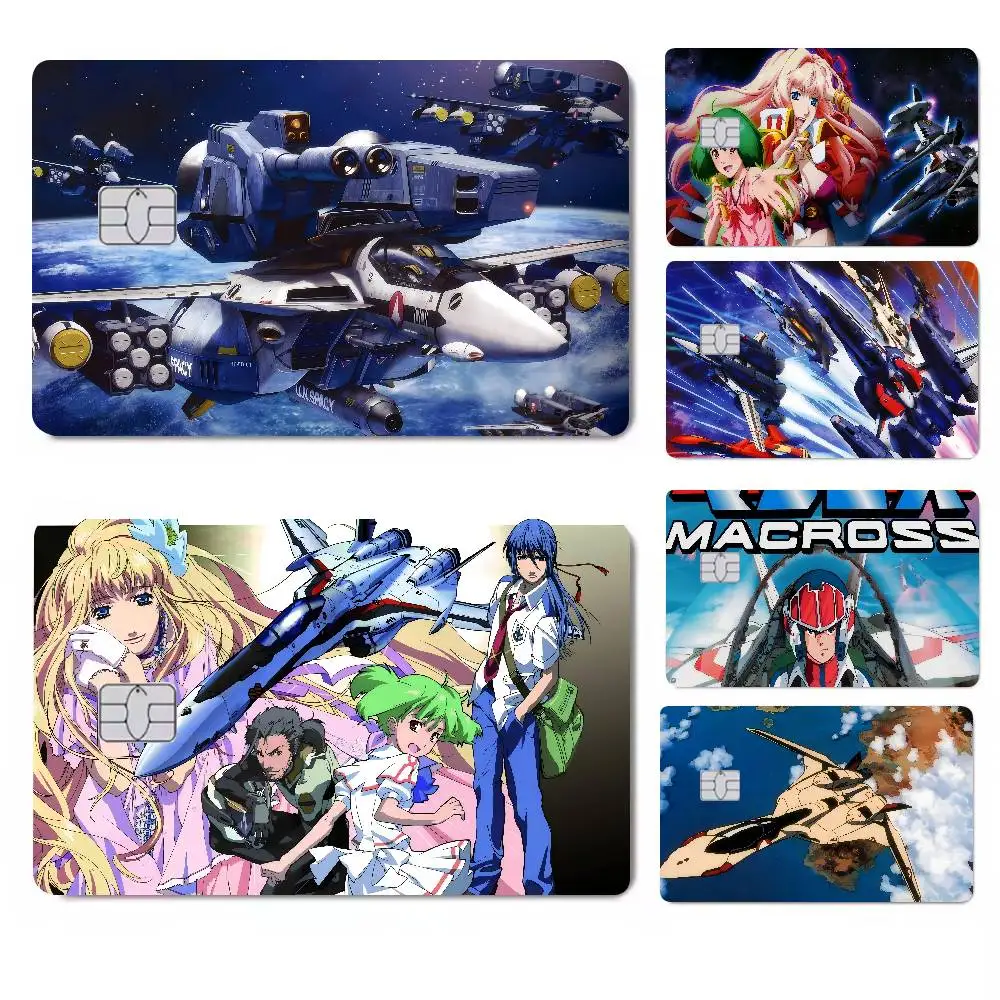 The S-Super D-Dimension Fortress Macross 1 Set mit 4 Stück Matte Film Cover Skin Aufkleber für Kreditkarte Bank Debit Bus Karte