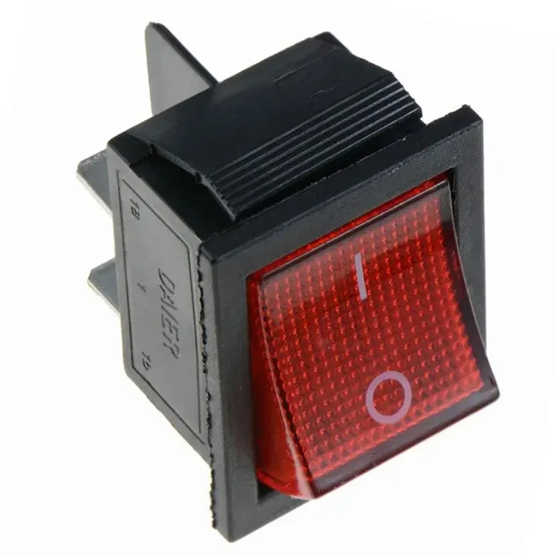 1Pcs KCD4 Latching Rocker Switch Power Switch I/O 4 Pins/6 Pins with Light 16A 250VAC 20A 125VAC