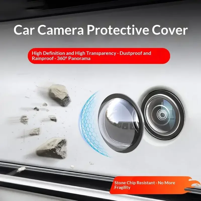 Car Rear View Backup Camera Cover, Universal 2PCS Lens Protector, 360° Full Protection, Waterproof Wear Resistant Guard
