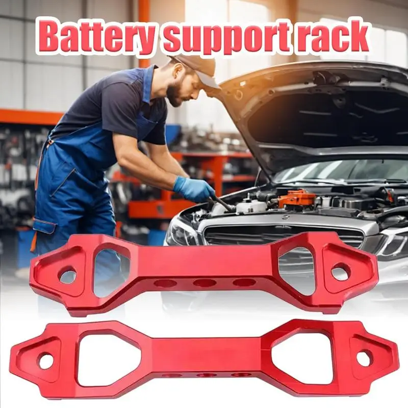 

Battery Hold Down For Tray Aluminum Car Accessories Space-Saving Battery Trays Sturdy Automotive Replacement Mount For Vehicles