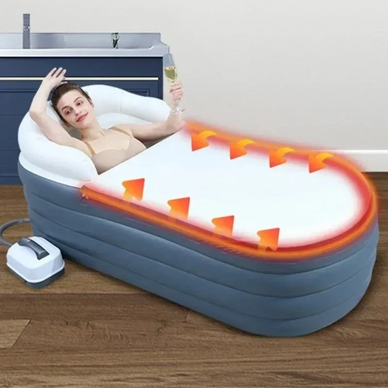 Bathroom Bathtubs Modern Whirlpool Inflatable Bathtub Home Massage Constant Temperature Whirlpool Adult Folding BathtubN