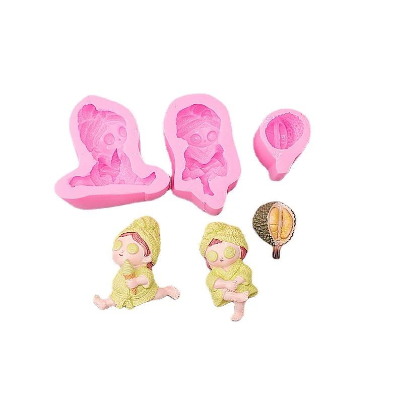 Pajama Girl Gypsum Cooking Tools Cake Decorating Silicone Mold For Baking Of Kitchen Accessories Fondant Sugar Craft Candy