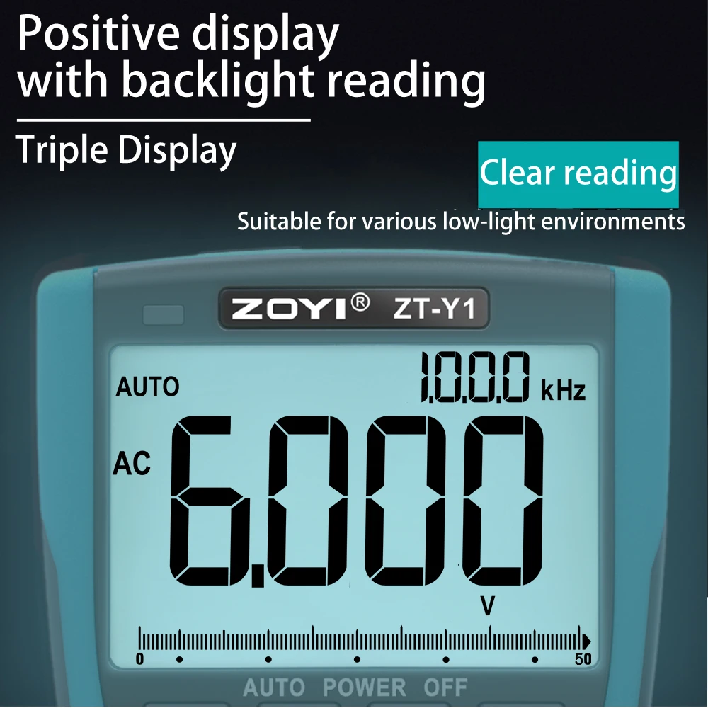 

ZOYI Professional ZTY1 цифровой мультиметр высокоточный тестер непрерывности сопротивления напряжению емкости герцовый