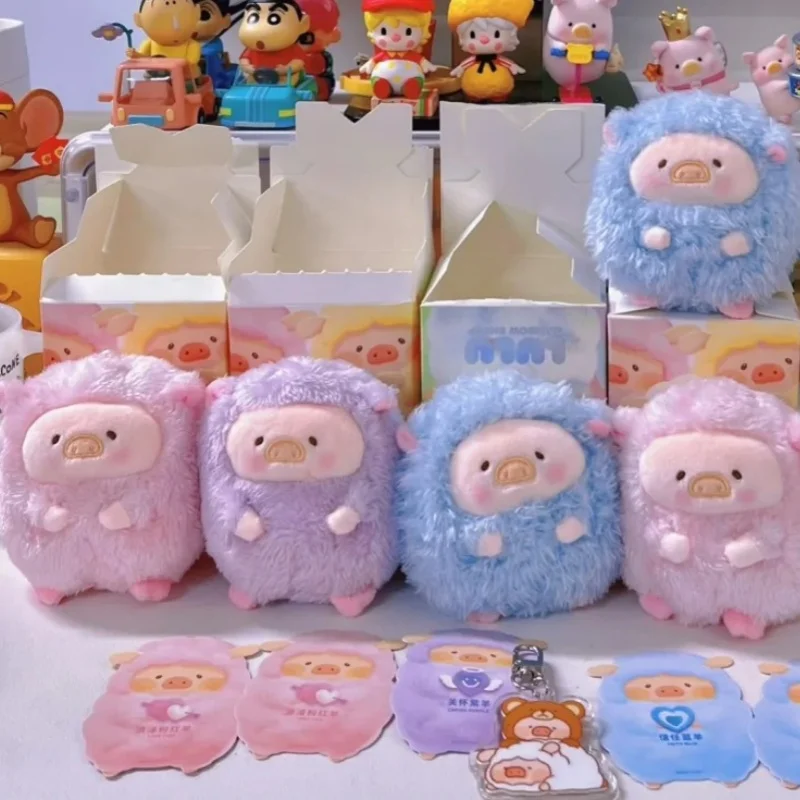 52toys Lulu Piggy Rainbow Pig Sheep Series Box Cute Pig Plush Dolls Kawaii Action Figure Box Colorfully Plush Doll Toys Gifts