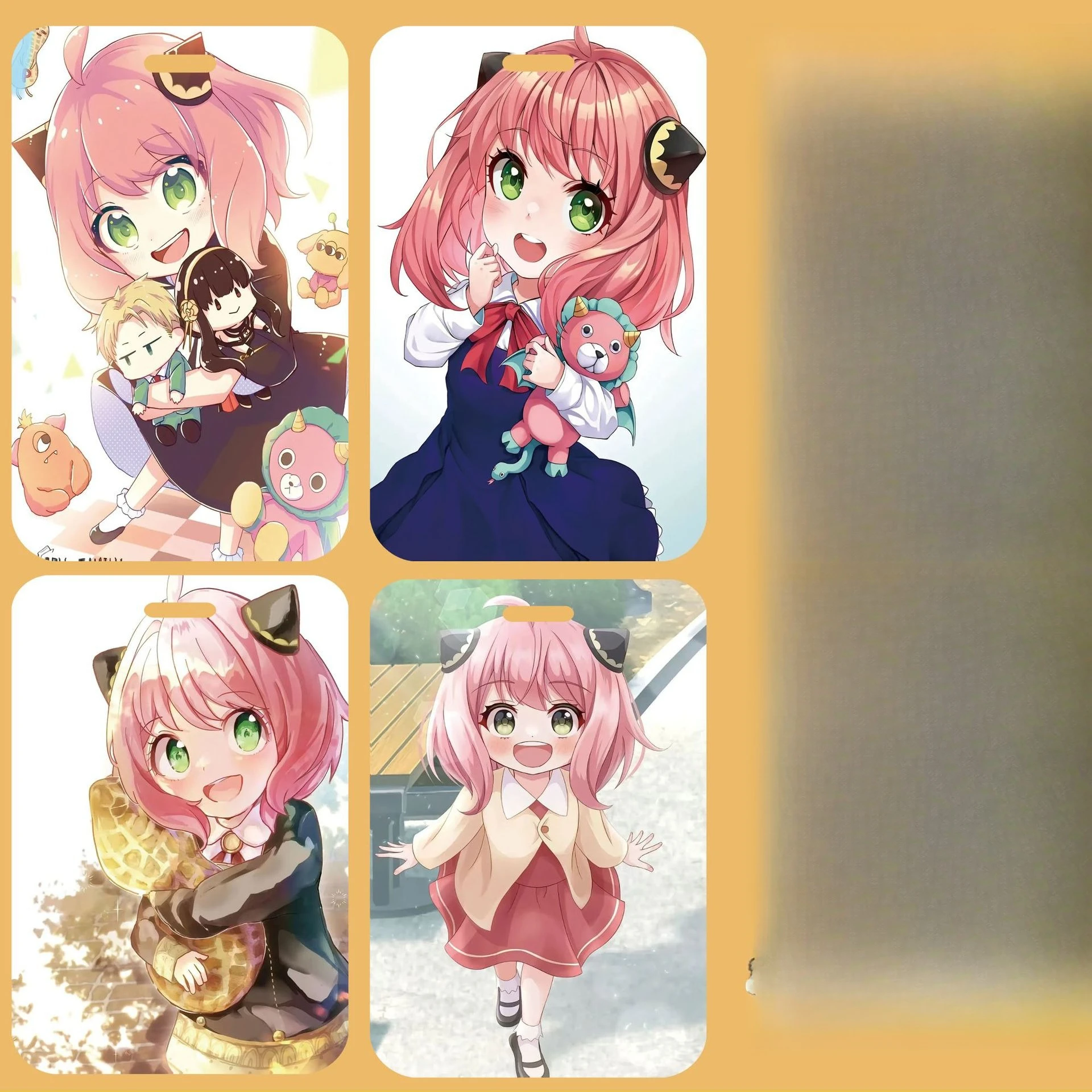 Spy X Family Surrounding Aniayol Dusk Student Campus Meal Card Set Chest Badge Bus Carmen Prohibited Card Set