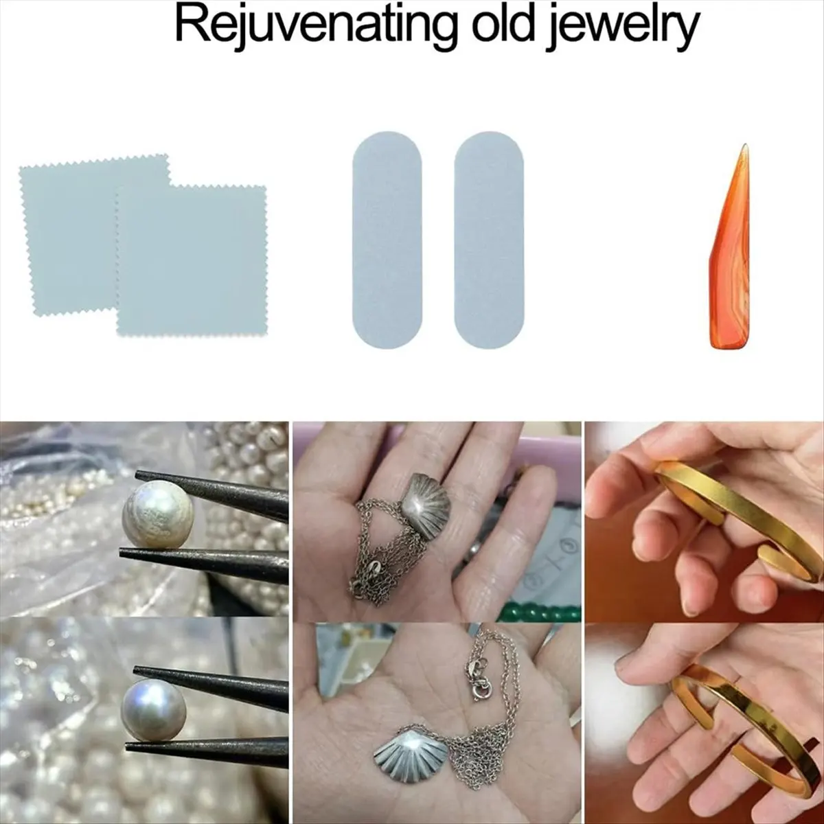 A77K Ring Size Measurement Indicator Tool Ring Mandrel Measuring Stick+Polishing Stick and Polished for Jewelry Making