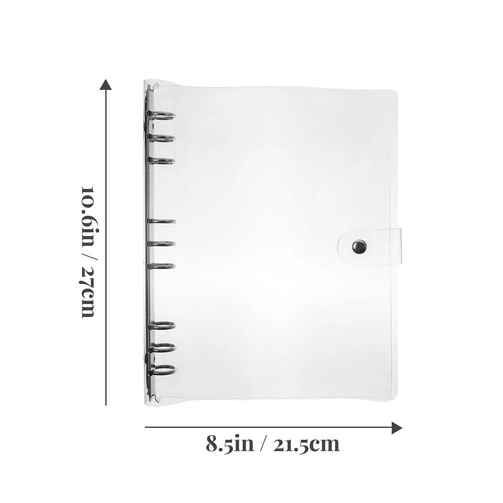 Binder Notebook Shell Transparent Plastic B5 Loose-Leaf Scrapbook Cover Clear Plastic Folder Office School