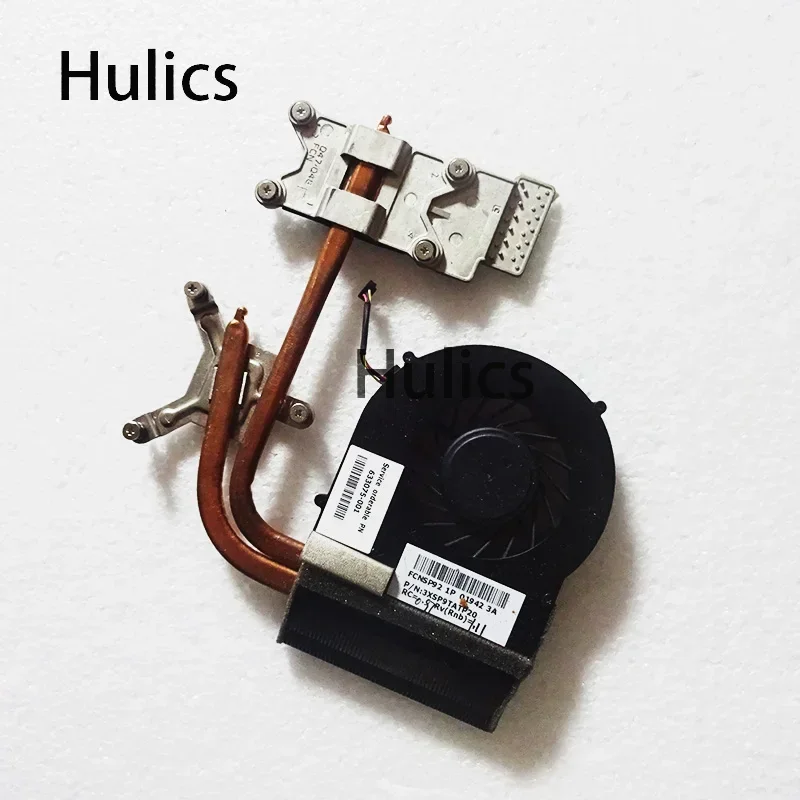 Hulics Used Cooler For HP  Envy 17 17-1000 17-1100 Series Cooling Heatsink With Fan 633075-001 3XSP9TATP20