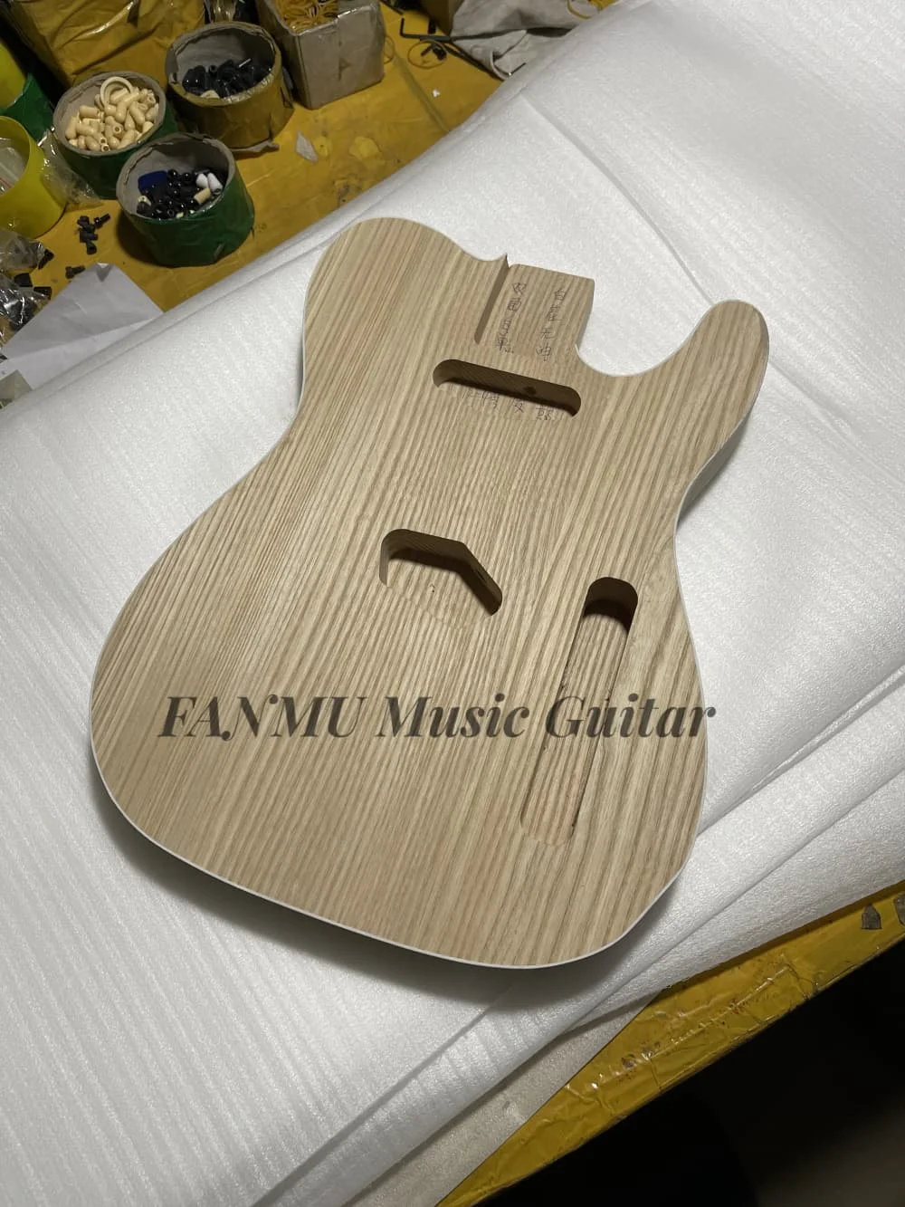 Natural guitar body, ash wood body, white binding,no paint, customizable