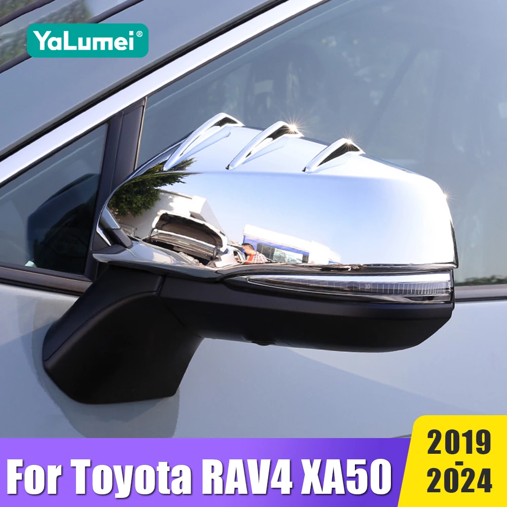 Car Covers Rear View Side Mirror Rearview Shell Protection For Toyota RAV4 RAV 4 XA50 2019 2020 2021 2022 2023 2024 Accessories