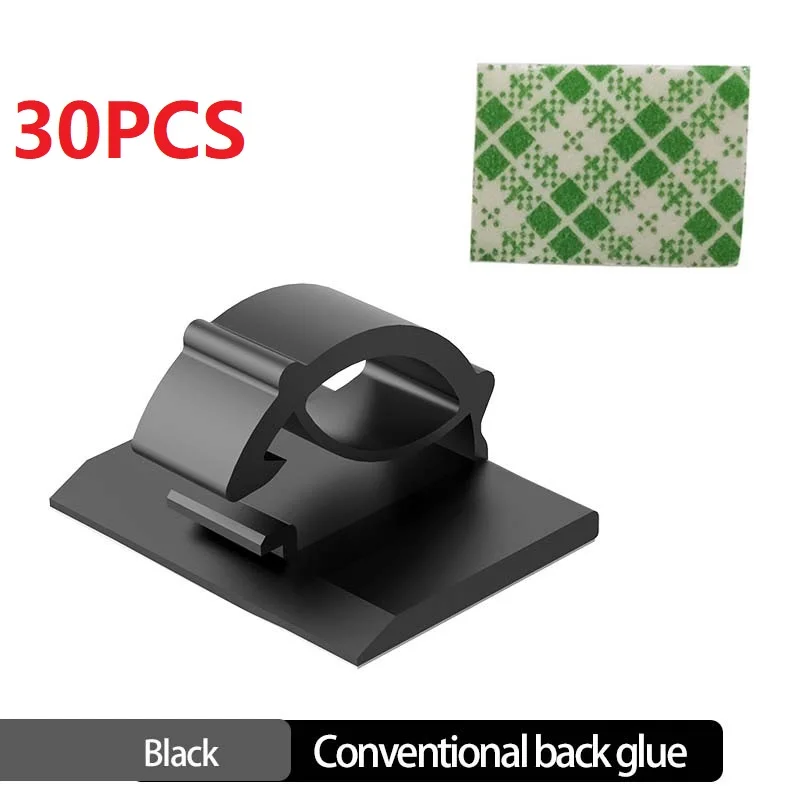 30 stuks kabelorganizer clips snoerhouder desktop werkstation draadmanager USB opladen datalijn spoelopwinder kabelbeheer