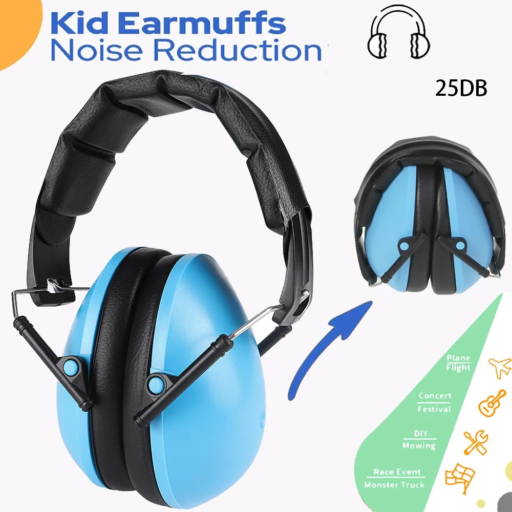 High Quality Kid Ear Protection Baby Noise Earmuffs Noise Reduction Ear Defenders Earmuff for Children Adjustable Soft Safety