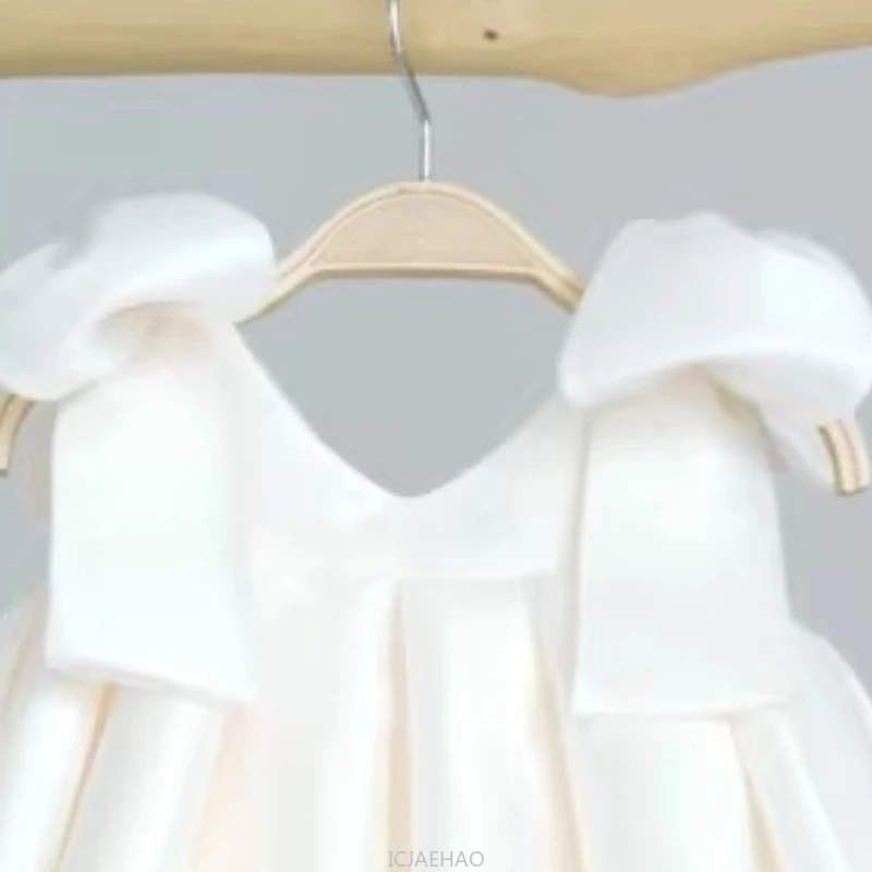 Teen Girl Clothes 2026 White Girls Host Dress Children Gown Costume Kids Summer Performance Outfit Birthday Party Princess Tutu image 6