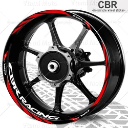 Reflective Motorcycle Wheel Sticker Rim Decals For CBR 400 600RR 650R 1000RR 250R 500r Cbr650f  CBR954rr
