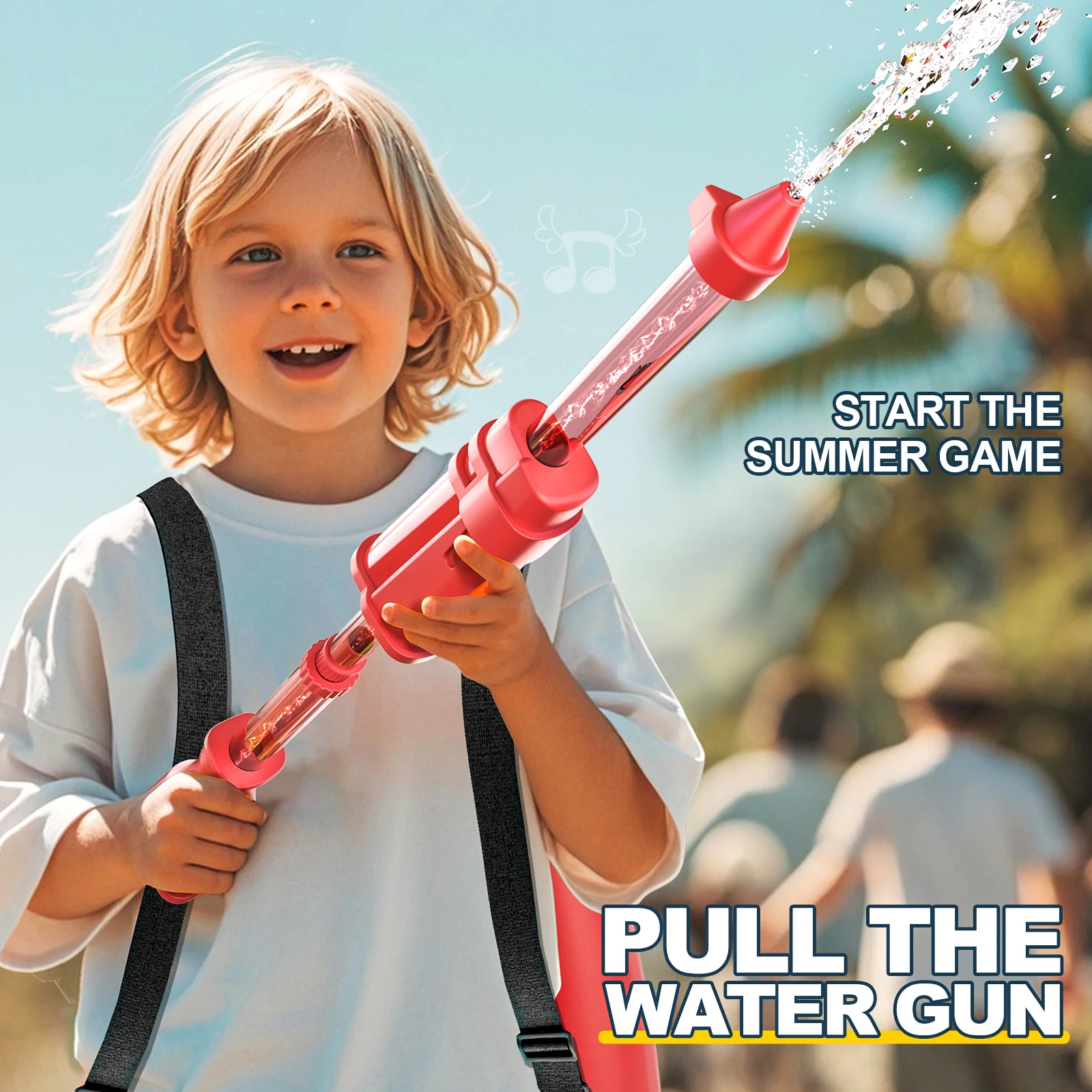 Canon à eau pistolet à gicler haute pression longue portée, environ 15M, grande capacité 15L, jouets d'eau de plage en plein air d'été