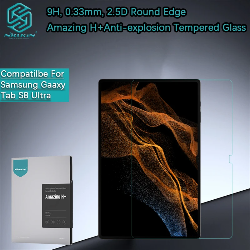 

for Samsung Galaxy Tab S9 Ultra/S8 Ultra Nillkin H+Anti-explosion Screen Protector Tempered Glass