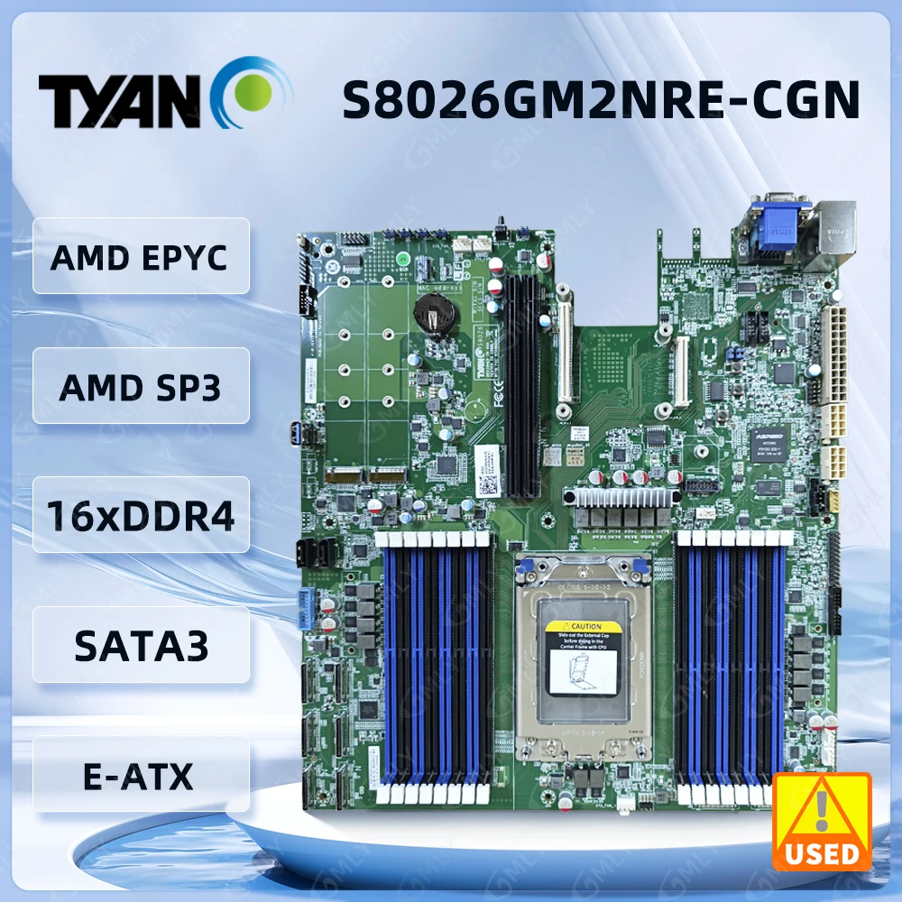 TYAN S8026 Server Motherboard S8026GM2NRE-CGN Single Socket AMD EPYC Motherboard Socket SP3 80-Pin Oculink Support  EPYC 7001