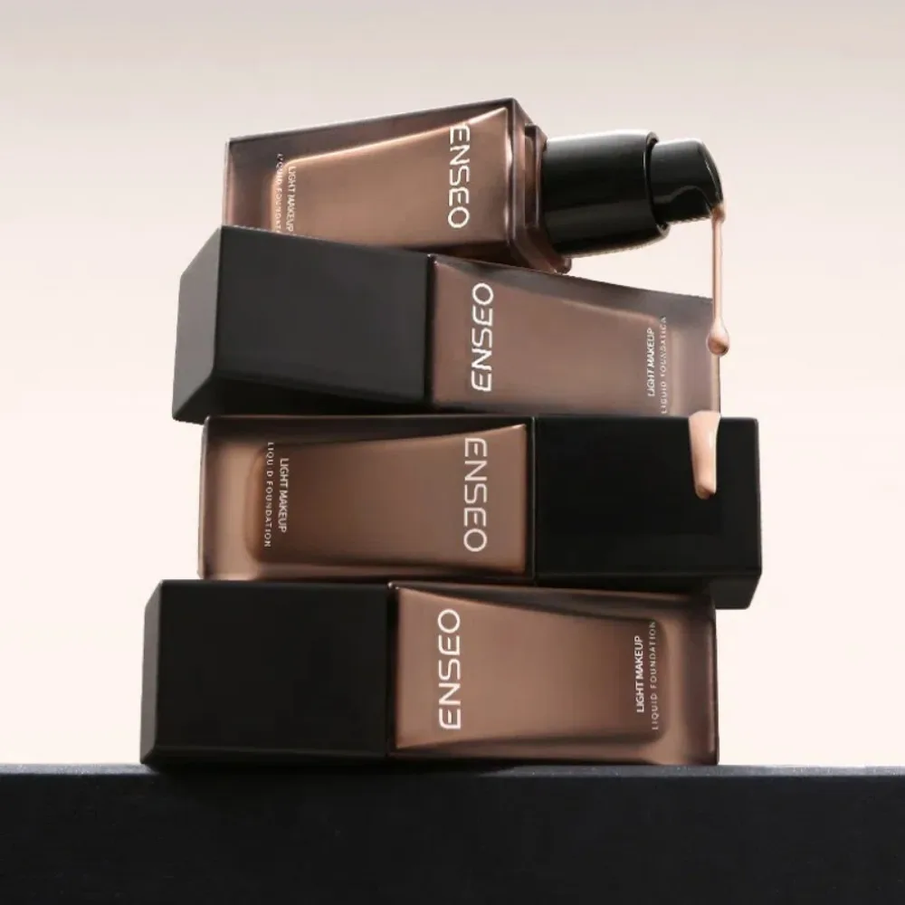 New 30ml Liquid Foundation Natural Lightweight Face Concealer Waterproof Long-lasting Brightening Cream Powder Makeup