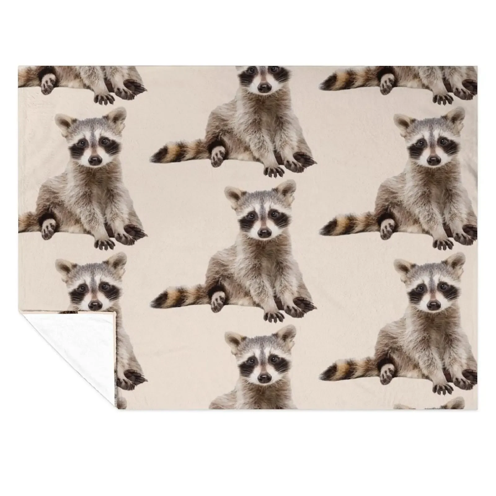 

A Little Raccoon Sits Funny And Looks At You Throw Blanket Soft Plaid Thermals For Travel Decorative Beds Picnic Blankets
