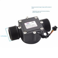 Water Flow Meter Flowmeter Hall Sensor Switch Counter Fuel Gauge Indicator Caudalimetro Flow Device DN32 G1-1/4\