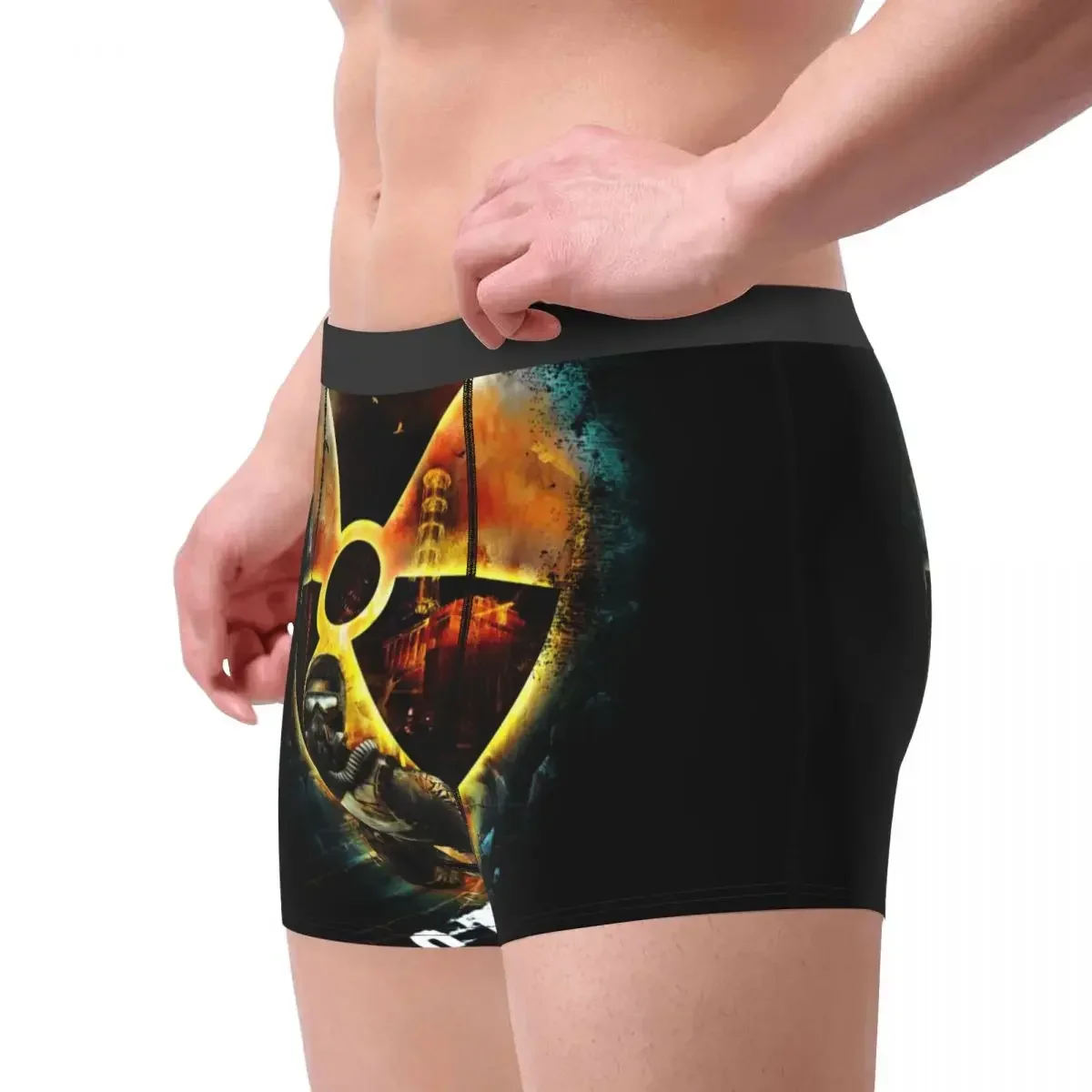 Men's Shadow Of Underwear Humor Boxer Shorts Panties Homme Mid Waist Underpants S-XXL