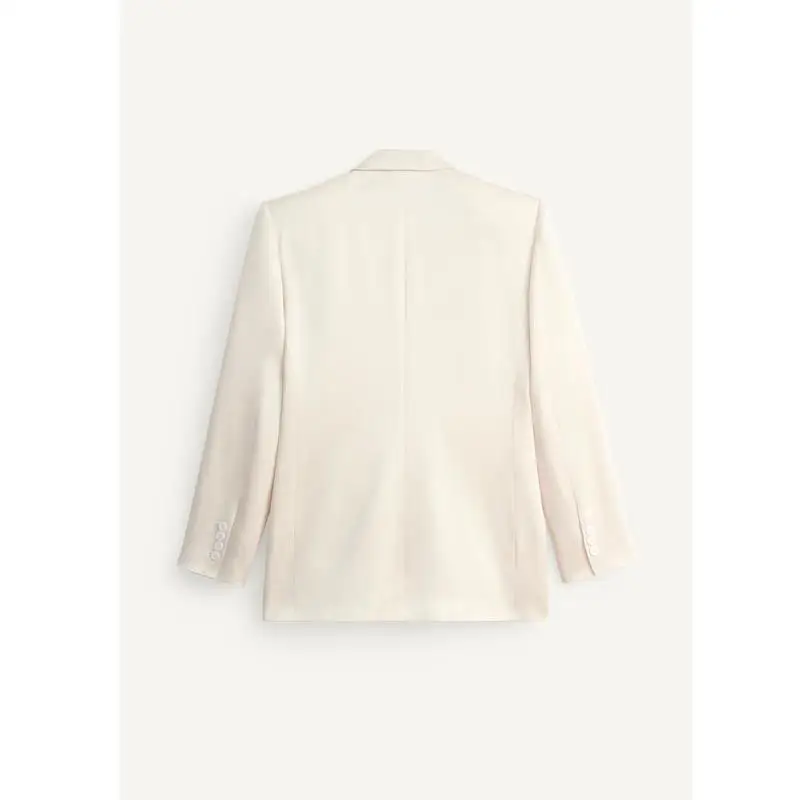 

Spring New Faionable Casual Double-Breasted Lapel Suit Jaet Versatile Quali Chinese Sle Long Sve Pure Color Commut...