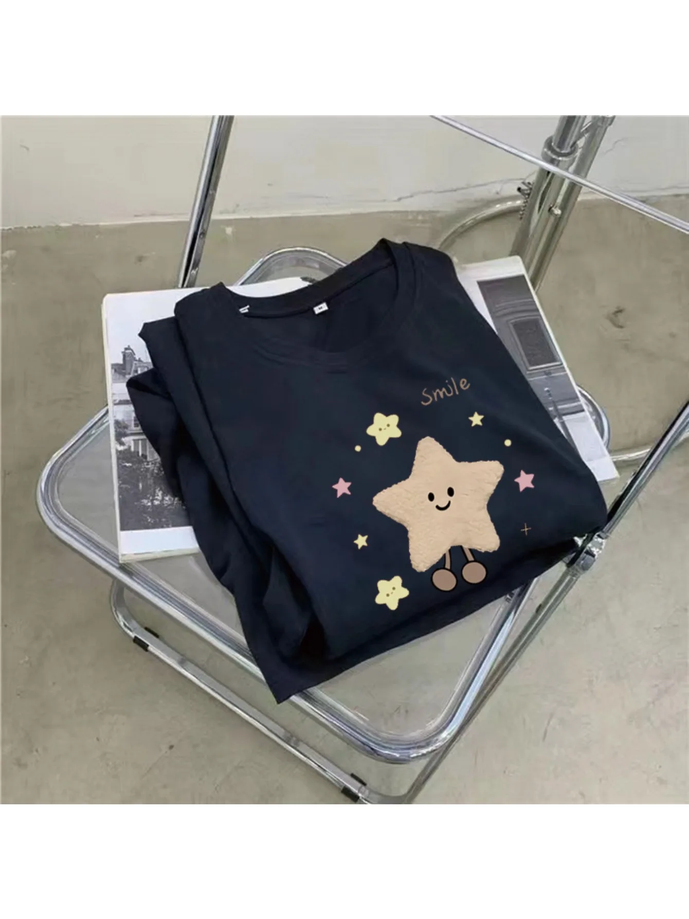 تي شيرت كسول بأكمام قصيرة للصيف، تنورة طويلة للركبة غير رسمية، ملابس نسائية كبيرة الحجم